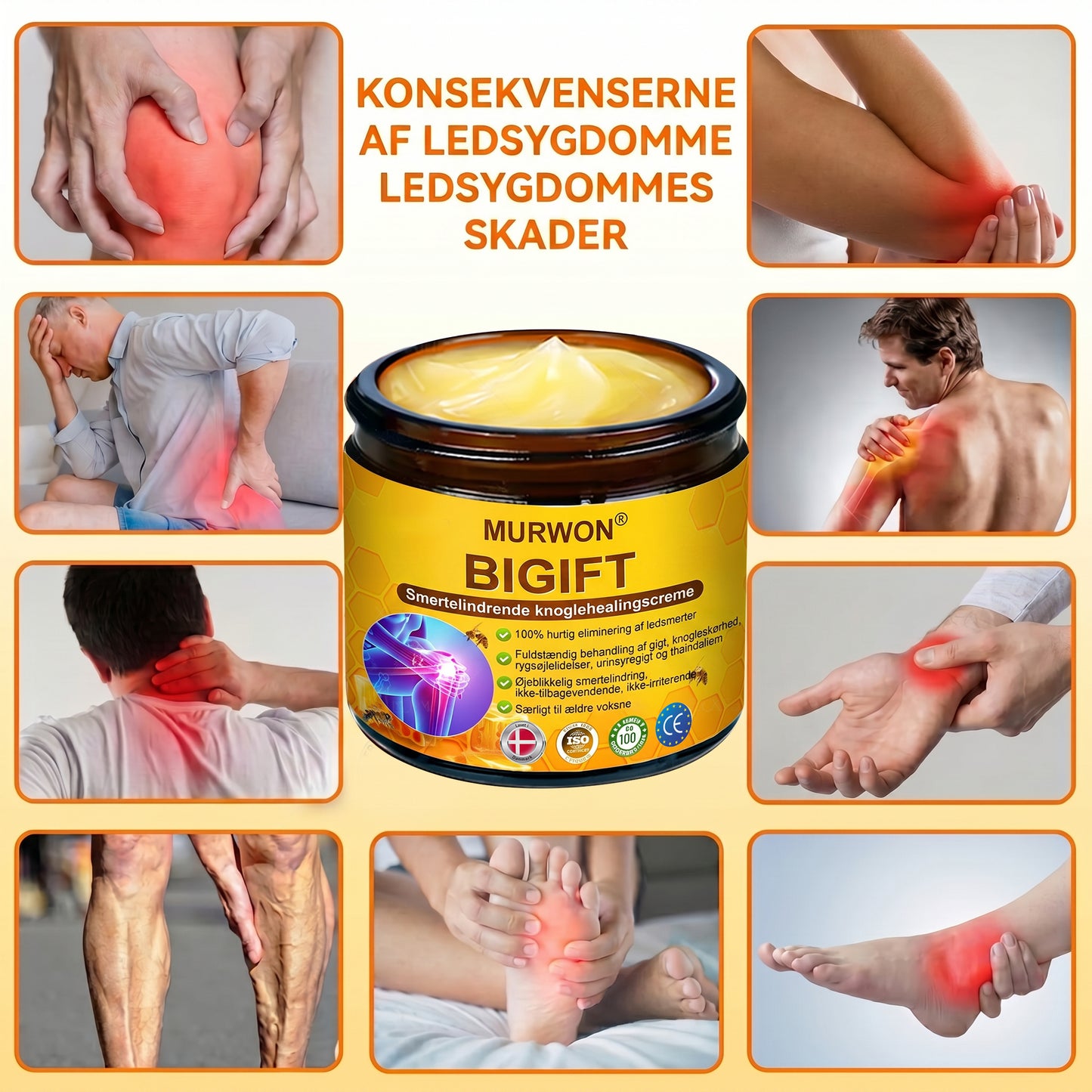 Spar 30%🎁🎁 |𝐌𝐔𝐑𝐖𝐎𝐍® Bi-Gift Smertelindrende & Knoglehelende Creme ✨✨✨ – Specielt udviklet til ældre