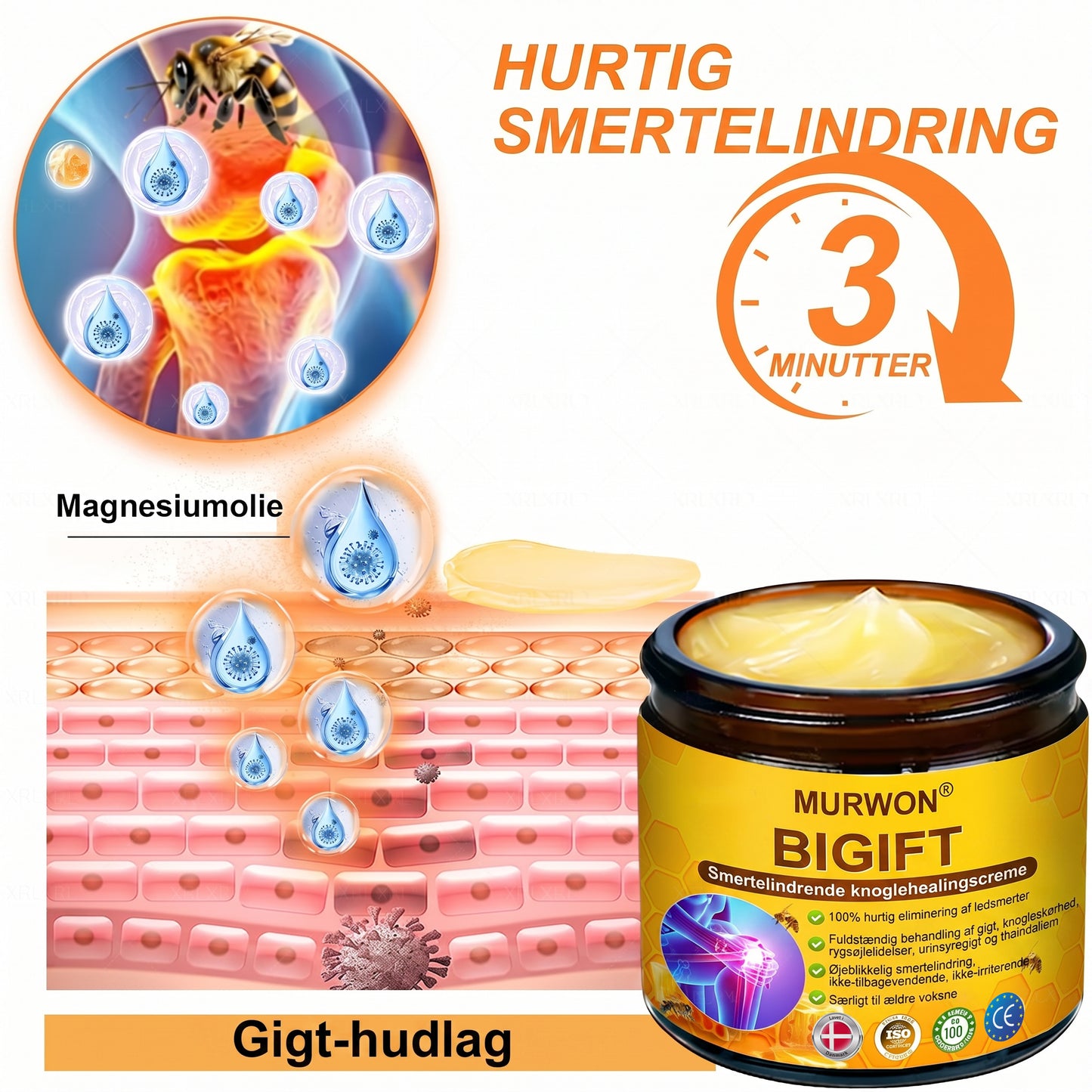 Spar 30%🎁🎁 |𝐌𝐔𝐑𝐖𝐎𝐍® Bi-Gift Smertelindrende & Knoglehelende Creme ✨✨✨ – Specielt udviklet til ældre