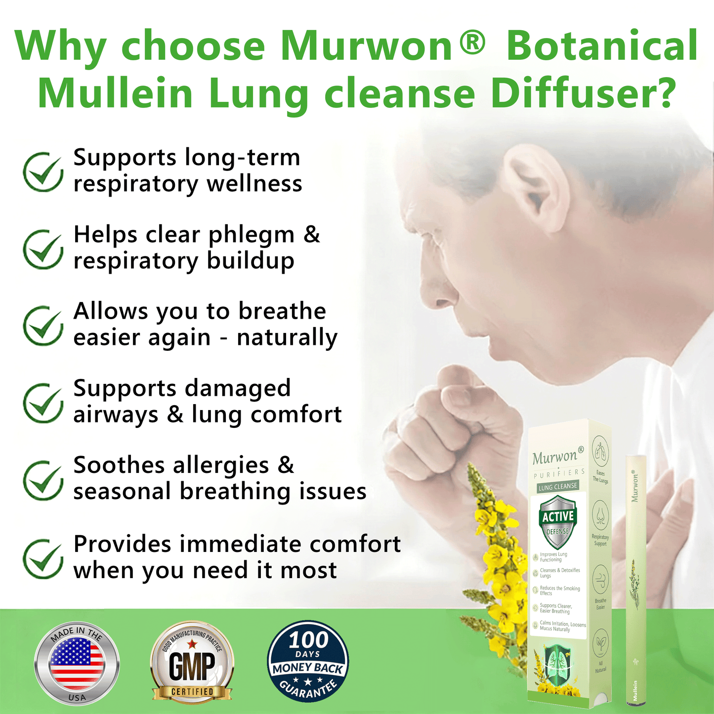 🇺🇸 𝐏𝐫𝐨𝐮𝐝𝐥𝐲 𝐌𝐚𝐝𝐞 & 𝐒𝐡𝐢𝐩𝐩𝐞𝐝 𝐢𝐧 𝐭𝐡𝐞 𝐔𝐒A✨𝐌𝐮𝐫𝐰𝒐𝒏® 𝐁𝐨𝐭𝐚𝐧𝐢𝐜𝐚𝐥 𝐌𝐮𝐥𝐥𝐞𝐢𝐧 𝐋𝐮𝐧𝐠 𝐂𝐥𝐞𝐚𝐧𝐬𝐞 𝐃𝐢𝐟𝐟𝐮𝐬𝐞𝐫🔥(👨‍⚕️Cough, Pharyngitis, shortness of breath, sputum, stuffy nose, bronchitis, bronchitis, allergy symptoms, lung discomfort)10💕