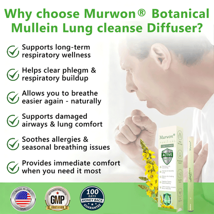 🇺🇸 𝐏𝐫𝐨𝐮𝐝𝐥𝐲 𝐌𝐚𝐝𝐞 & 𝐒𝐡𝐢𝐩𝐩𝐞𝐝 𝐢𝐧 𝐭𝐡𝐞 𝐔𝐒A✨𝐌𝐮𝐫𝐰𝒐𝒏® 𝐁𝐨𝐭𝐚𝐧𝐢𝐜𝐚𝐥 𝐌𝐮𝐥𝐥𝐞𝐢𝐧 𝐋𝐮𝐧𝐠 𝐂𝐥𝐞𝐚𝐧𝐬𝐞 𝐃𝐢𝐟𝐟𝐮𝐬𝐞𝐫🔥(👨‍⚕️Cough, Pharyngitis, shortness of breath, sputum, stuffy nose, bronchitis, bronchitis, allergy symptoms, lung discomfort)10💕
